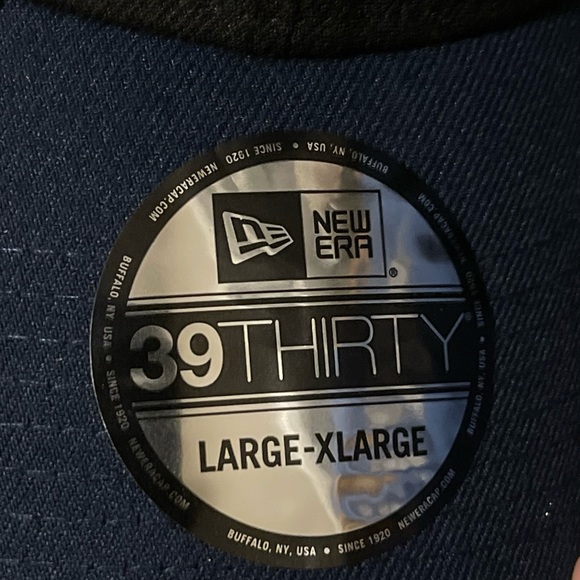 Seattle Seahawks New Era Black Blue Salute To Service 39THIRTY Flex Hat L/XL NEW - Picture 13 of 15